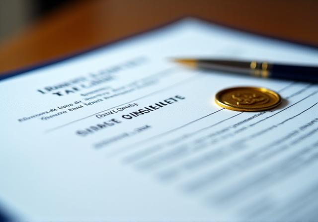 A secure document with a legal seal